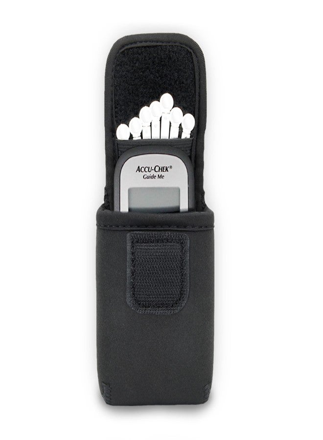USA Gear Glucose Monitor Case Fits One Touch Verio Meter, Accu-Chek Guid, Metene TD-4116, Lancets, Blood Sugar Test Strips - Blood Sugar Glucometer Pouch with Belt Loop, Carabiner (Pouch Only) - Image 1